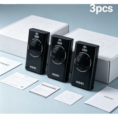 Télécommande FAAC XT4 868 SLH NOIR Pack de 3 - noir