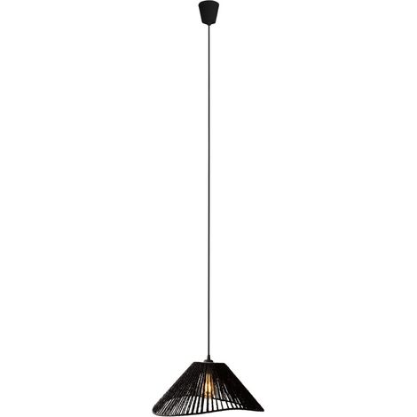 Suspension Maxlight AMALFI noire papier tressé Ø45 E27 (1/4)
