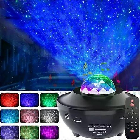 Veilleuse galaxie / Lampe spatiale avec projecteur d'étoiles et haut-parleur Bluetooth (1/4)