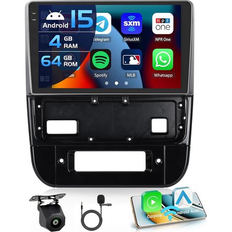 4+64G Android 15 Autoradio pour 406 1999-2004, 9'' in-Cell Bildschirm avec sans Fil Carplay et Android Auto Lien Miroir Radio FM/RDS GPS WiFi Bluetooth SWC Caméra de Recul (1/5)