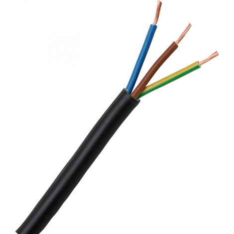 Kopp - Leichte Schlauchleitung H03VV-F 3Gx0,75mm², 3-adrig, 5m Ring, schwarz - 152305846