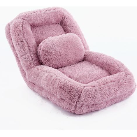 [Nouveautés] [vidéo fournie] lit pour humain et chien, canapé paresseux, canapé de sol réglable 5 positions, chaise gaming au sol, salon, adapté au gaming, à la méditation et à la détente, tissu peluc (1/5)