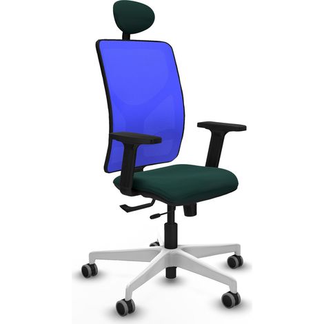 Chaise de bureau piqueras y crespo Motilla bleu simili cuir vert (1/2)