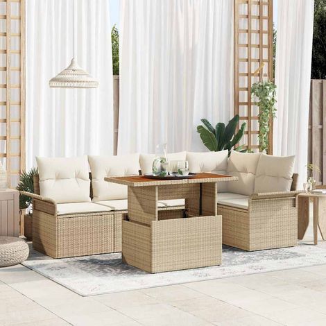 Teenpull – Garten-Sofa-Set 6 Stk. Beige und Creme (1/5)