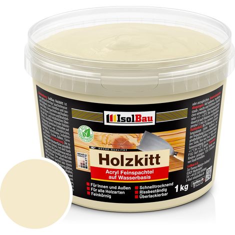 Holzkitt Spachtelmasse Holzspachtelmasse Innen Außen 1 kg Fichte ( Nr. 14 ) (1/5)