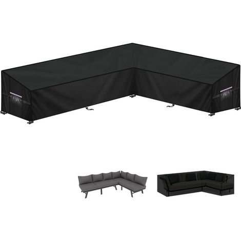 L-Form Gartenmöbel Abdeckung 280x220cm Wasserdicht Winddicht Atmungsaktiv (1/5)