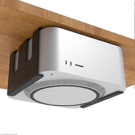 Support de haut-parleur sous table, étagère de rangement suspendue en métal, support mural, accessoires de ventilation pour Mac Studio (1/5)