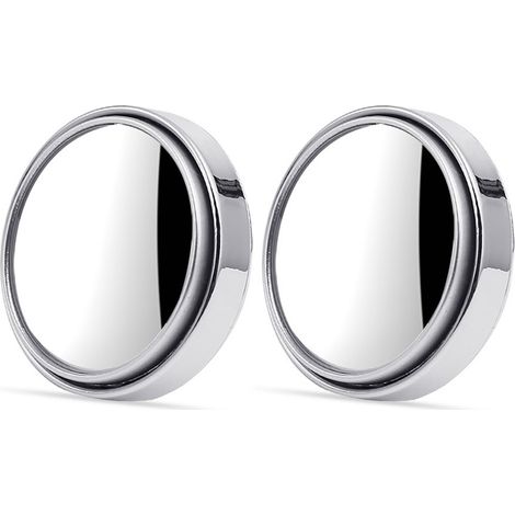 Lot de 2 miroirs d'angle mort 360° réglables, ronds pour stationnement, rétroviseur latéral (1/5)