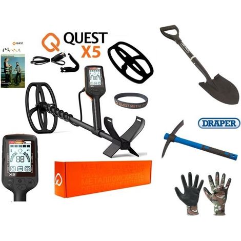 Quest Metal detector + Salva piastra - X5 (Tools pack)