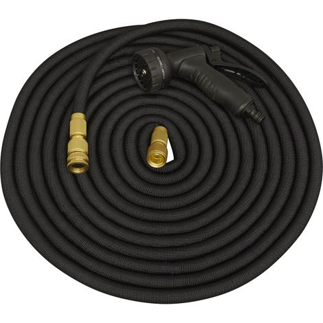 Sealey GH15E Ø17mm Expandable Garden Hose Black 15m Premium