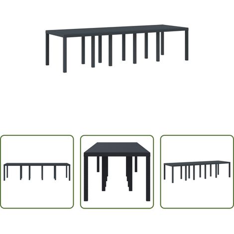 Gartentisch Poly-Rattan -  Gartentisch Anthrazit 300 x 100 x 73 cm Poly-Rattan (1/5)