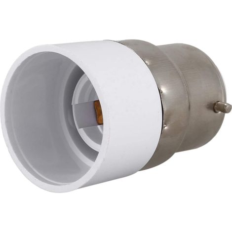 Adaptateur Douille B22 vers E14 - Lot de 1 - Plastique Blanc - Conversion Luminaire - Intérieur Résidentiel - Couleur Blanche (1/5)
