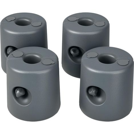 Lot de 4 Pieds de tonnelle pop-up remplis d'eau ou de sable pieds de sol pour pavillon en HDPE avec vis de sécurité (1/5)