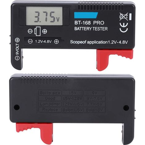 Testeur de Piles BT-168PRO, Testeur de Piles Numérique LCD 1,2 V-4,8 V pour Piles Boutons AAA et AA. (1/5)