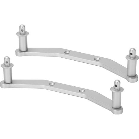 1 Paire de Piliers de Carrosserie en Aluminium pour Traxxas Slash 4x4 1/10 - Colonnes Avant Arrière Argentées (1/5)