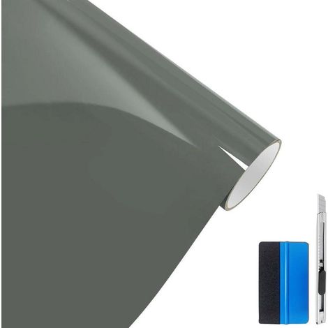 Premium Vinyl Folie Ultra Gloss Piano Schwarz Nardo Grau 30x150cm Blasenfrei (1/5)