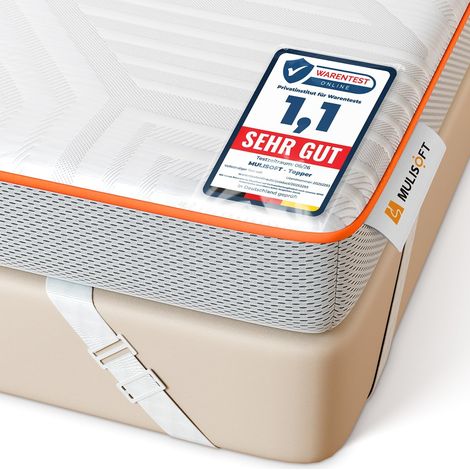 Mattress Topper 180 x 200 cm H3/H4 Extra Thick 7.5 cm Memory Foam with Gel Washable and Breathable for Bed Trunk, Sofa Bed and Motorhome (1/5)