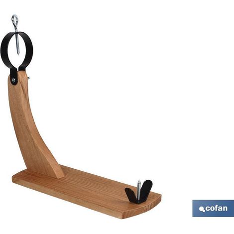 Morsa per prosciutto Realizzato in legno Dimensioni: 37,5 x 16,8 x 60 cm