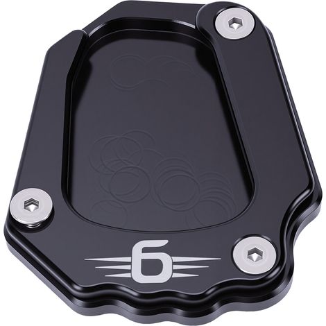 Remplacement coussin béquille moto pour K1600GT K1600GTL 2017-2019, plaque support extension pied béquille latérale aluminium noir (1/5)