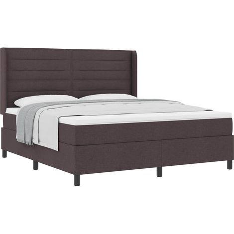 Maison Exclusive - Boxspringbett mit Kissen Dunkelbraun 200 x 180 (1/5)