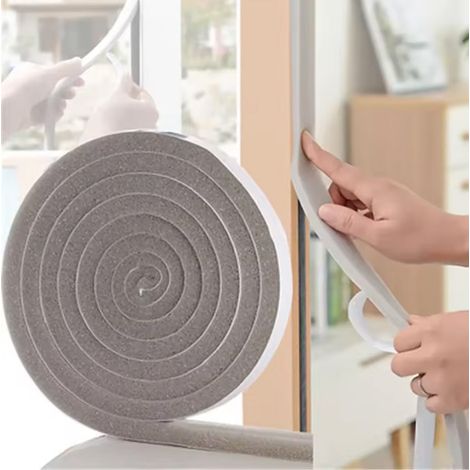 rouleaux de joints d'isolation thermique x portes et fenêtres antichoc coupe vent 10 mm 15 mm 2 m Gris (1/5)