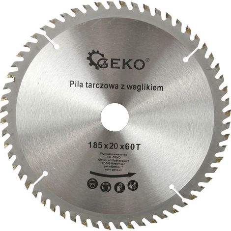 Lama per sega da legno in metallo duro 185x20 60T per sega GEKO
