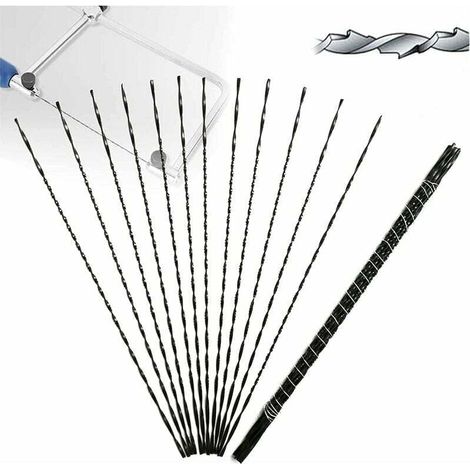 12 pièces Lames de Scie à Chantourner avec Dents en Spirale pour Scie de Coupe en Bois Métal (2),de (1/4)