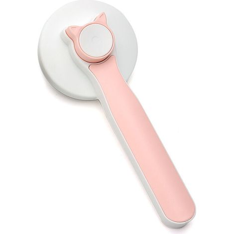 Dog and Cat Brush, Self-Cleaning Brush for Loose Hair, Self-Cleaning Grooming Brush, Effectively Removes Undercoat and Tangles from Dogs and Cats (Pink) (1/5)