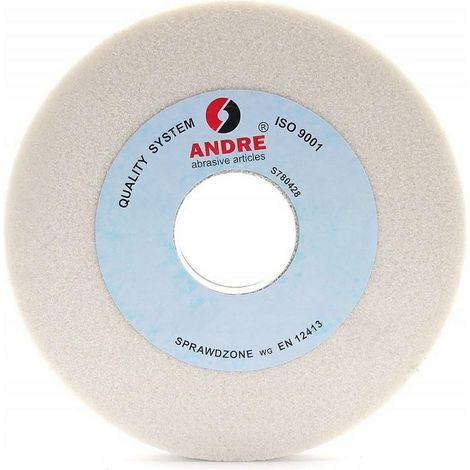 Disco abrasivo plano Andre de 200 mm x 20 mm x 51 mm, 99A60K7VE01-35, blanco, "TIPO 1"