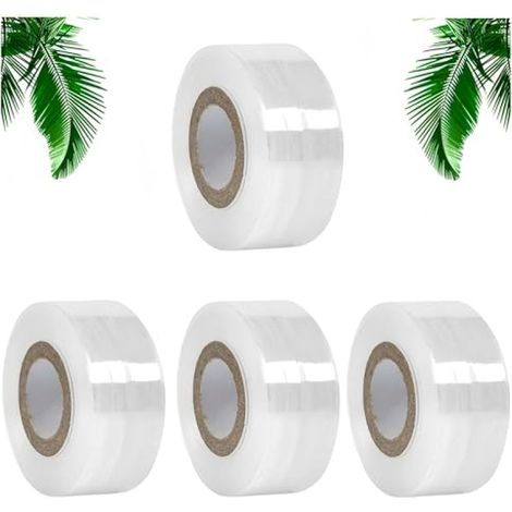 Veredelungsband-Set für Obstbäume, transparentes PE-Stretchband, für Gartenarbeit, Pflanzen- und Blumenreparatur, 3 cm × 200 m (4 Stück)