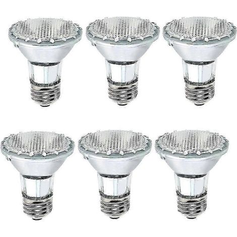 Bombilla halógena PAR20 de 50 W y 120 V, paquete de 6 bombillas PAR20 de alta potencia para iluminación de inundación (（）)