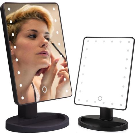 Miroir de maquillage - Éclairage LED - Noir (1/5)