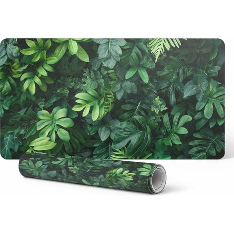 Alfombrilla de escritorio para dise帽adores gr谩ficos y dise帽adores, hojas tropicales, 100x50 cm