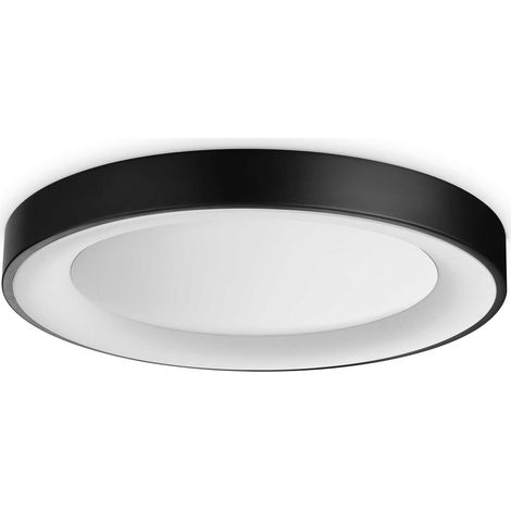 Ideal Lux PLANET Semi-Plafonnier LED Intégré Noir 2600Lm 3000K