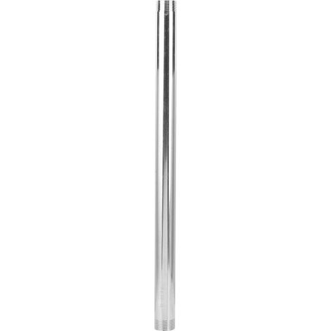 Raccord de Plomberie à Filetage Mâle en Acier Inoxydable, pour la Construction de Maisons, 50cm (Tige d'extension de fil extérieur de 1 pouce 50cm) (1/5)