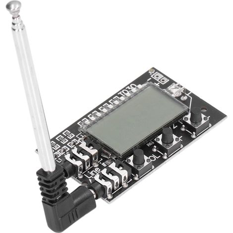 Carte émettrice FM, écran LCD numérique, module audio stéréo double canal 76 MHz-108 MHz, 3,6 V-15 V. (1/5)