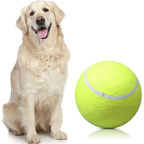 Balle de tennis gonflable pour chiens, 24,1 cm, grand jouet pour animaux de compagnie, convient à une utilisation intérieure et extérieure, notamment à la plage. (1/5)