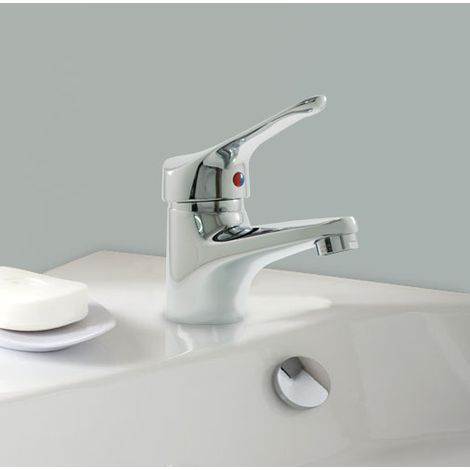 Mitigeur Laiton Chrome pour Vasque Lavabo NF avec vidage et cartouche ceramique (1/4)