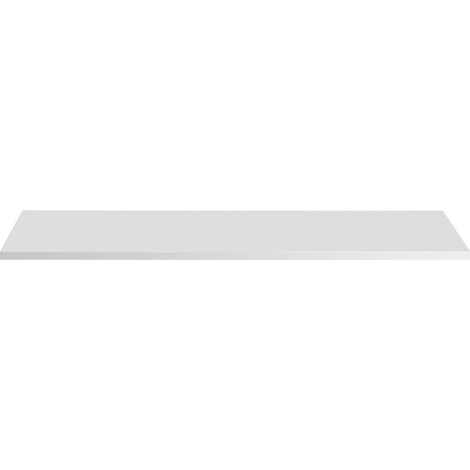 Piano lavabo NALYA 121 cm - Bianco lucido e rovere chiaro - Top per mobile doppio lavabo