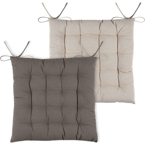Galette Duo 16 Punkte Taupe 40x40cm - Stoff