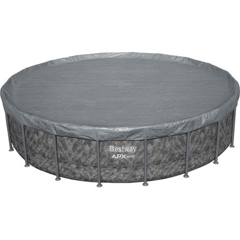 Copertura per piscina Ø4,27 m Rotondo Poliestere Grigio Bestway