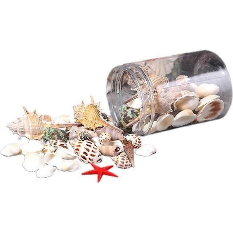 Décor d'aquarium étoile de mer escargot corail coquillage accessoires maison, environ 190-240g, ornements marins pour réservoir poisson. (1/4)