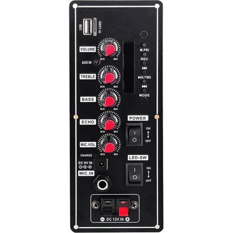 7.4V Amplifier Board Square Dance 2X10W Haut Parleur Amplificateur Support Bluetooth AUX U Disk 5 8 Pouce Haut Parleur DIY Home (1/4)