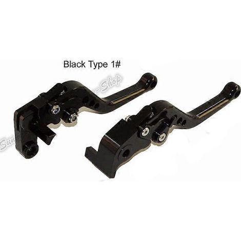 Manetas de freno y embrague CNC cortas (Negro Tipo 1) para Ducati SUPERSPORT / S 2017 2018 2019 2020 (1/4)