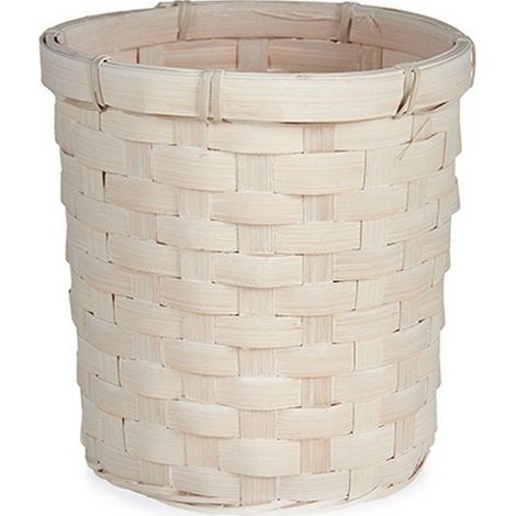 Blumentopf Gift Decor Weiß PVC Bambus 17 x 15 x 17 cm rund