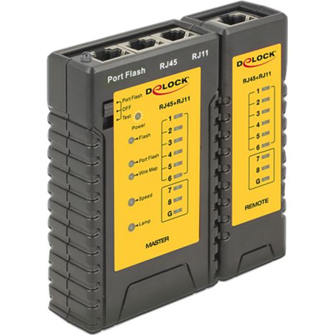 Delock Kabeltester Schwarz mit Portfinder-Funktion (1/4)