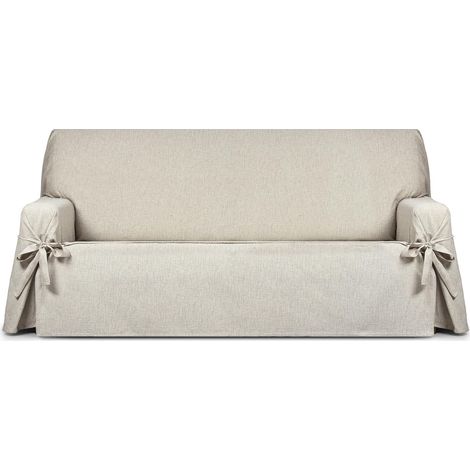 Mini Housse de canapé antitache Chaise Longue Beige Bras Gauche Vue de Face Design Genna (1/5)