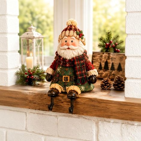 Creative New Christmas Stocking Hanger/Storage Rack/Resin Craft/Christmas Tree Decoration - Santa Claus -