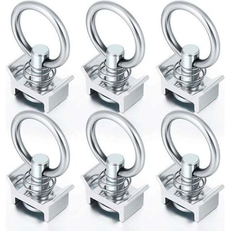 Lot of 6 Pions simples avec anneau pions d'arrimage aéro pour rail d'arrimage aéronautique pion d'ancrage anneau (1/5)