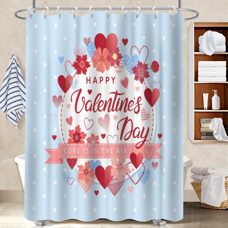 Rideau de douche tissu polyester 180x180 esthétique cache baignoire pour une petite salle de bain (1/5)